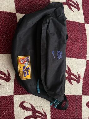 Nike Black Tune Squad Waist Pack with Blue Accents